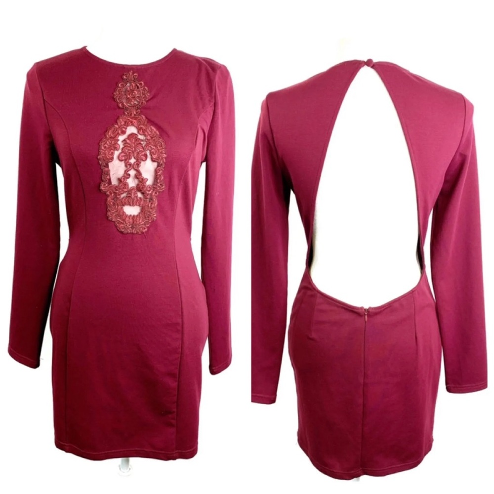 Toby, Burgundy Red  Cocktail Mini Dress, size XS